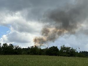 Bild: Brand einer Stallung in Dirmingen